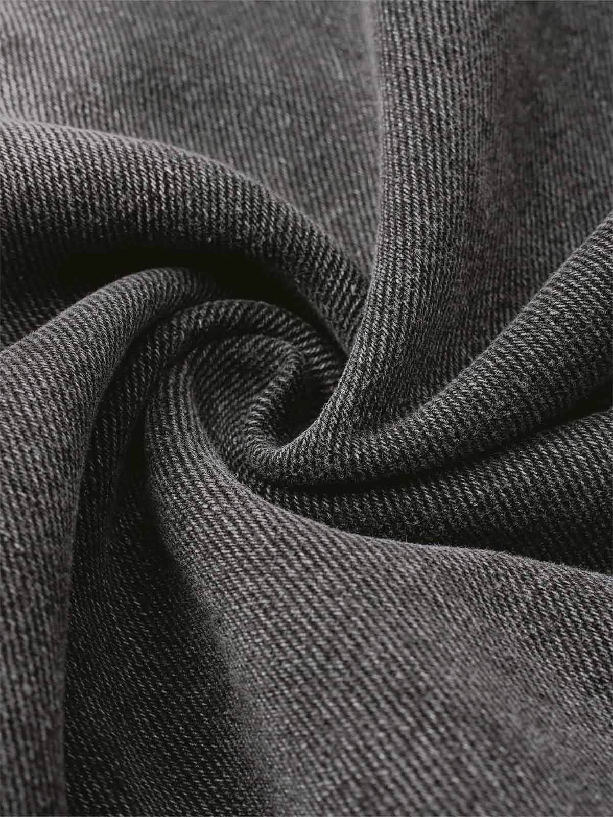 Washed Distressed Raw Edge Barrel Jeans - 2402