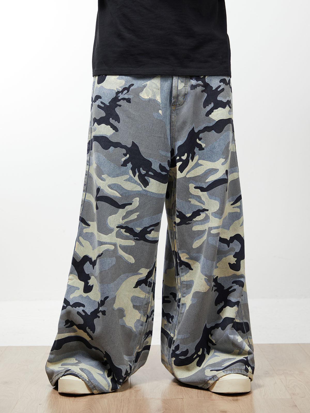 Street Retro Camouflage Baggy Jeans - 2395
