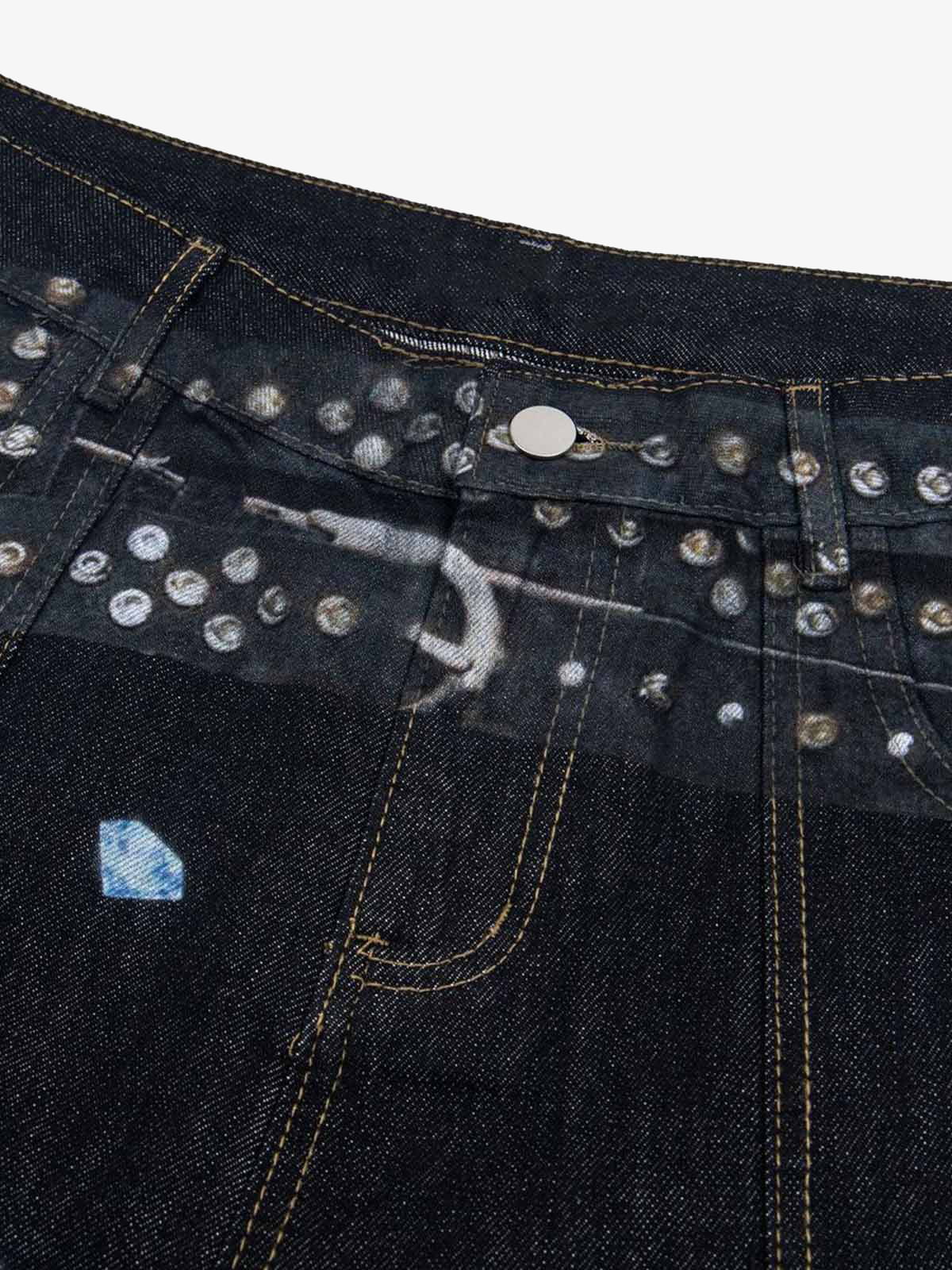 Print RO Style Baggy Jeans