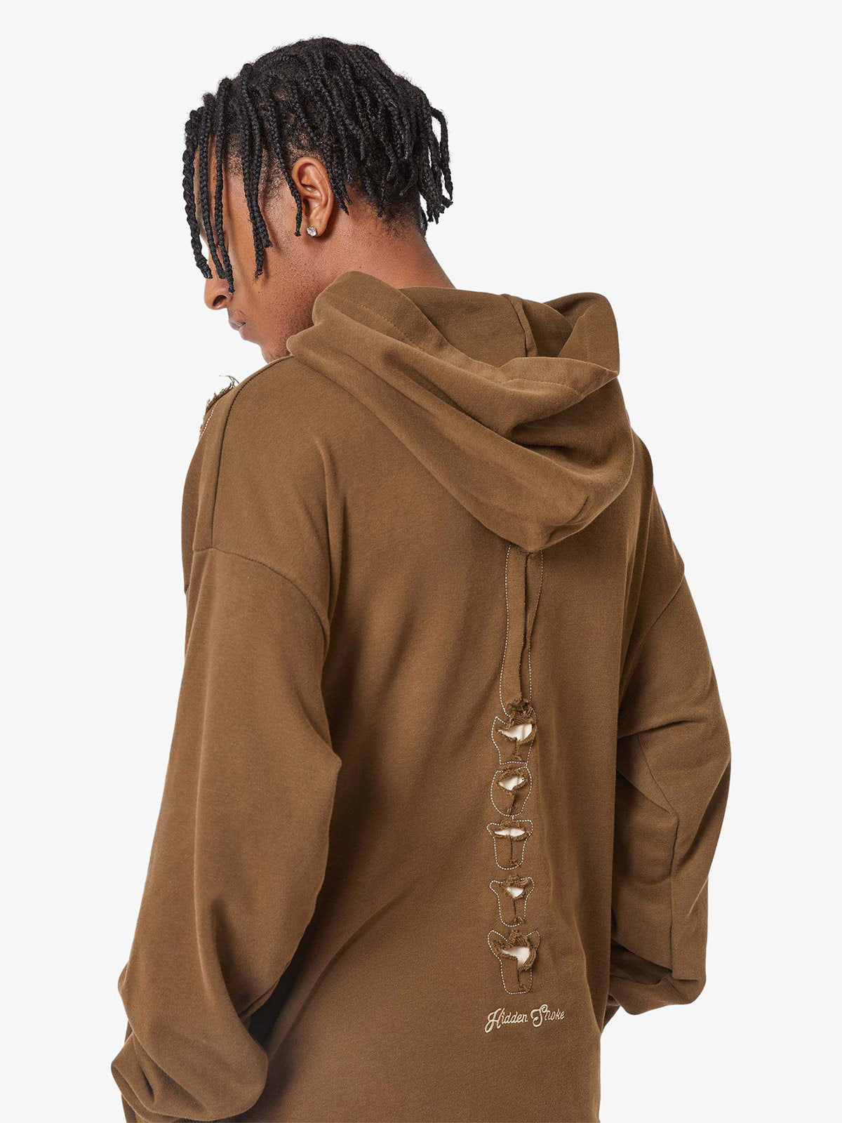 Thesupermade Washed And Aged Hooded Sweatshirt  - 1674