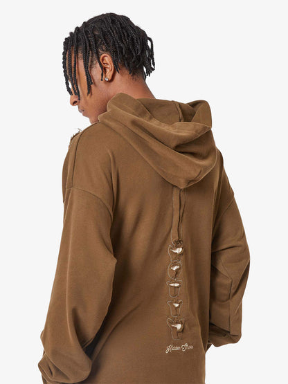 Thesupermade Washed And Aged Hooded Sweatshirt  - 1674