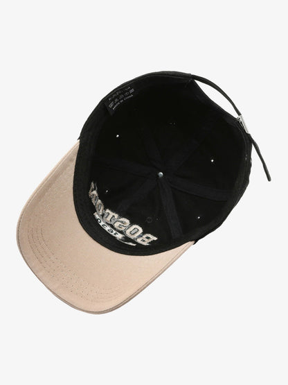 Thesupermade Retro Colorblocked Monogrammed Embroidered Cap