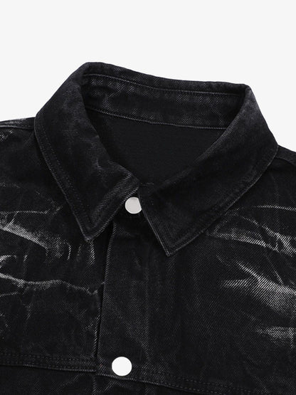 Short Sleeve Shirt & Shorts Denim Set