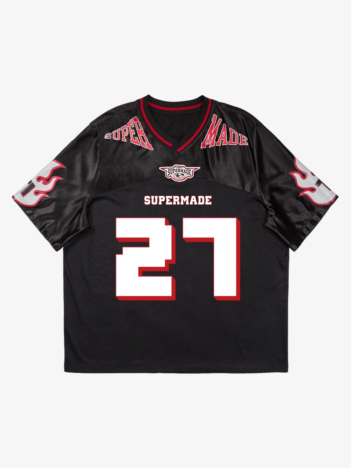 Original Flame Print Football Jersey T-Shirt