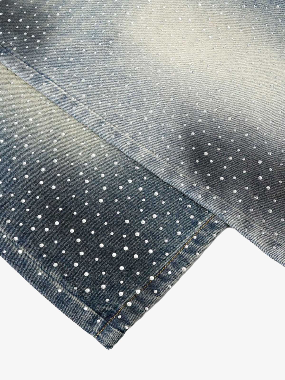 Heavy Diamond Drawstring Denim Jorts