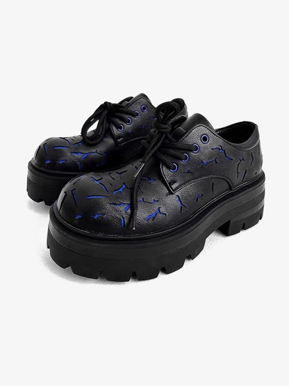 Thesupermade High Street Crackle Leather Shoes - 2182