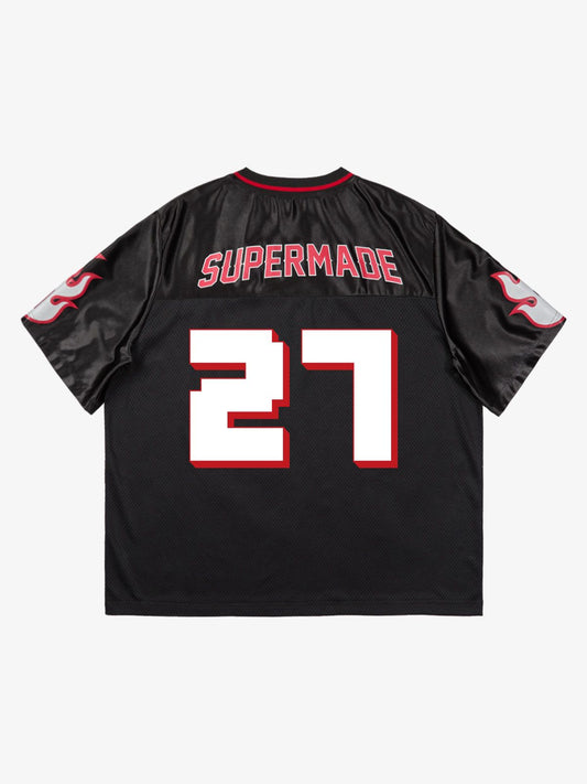 Original Flame Print Football Jersey T-Shirt