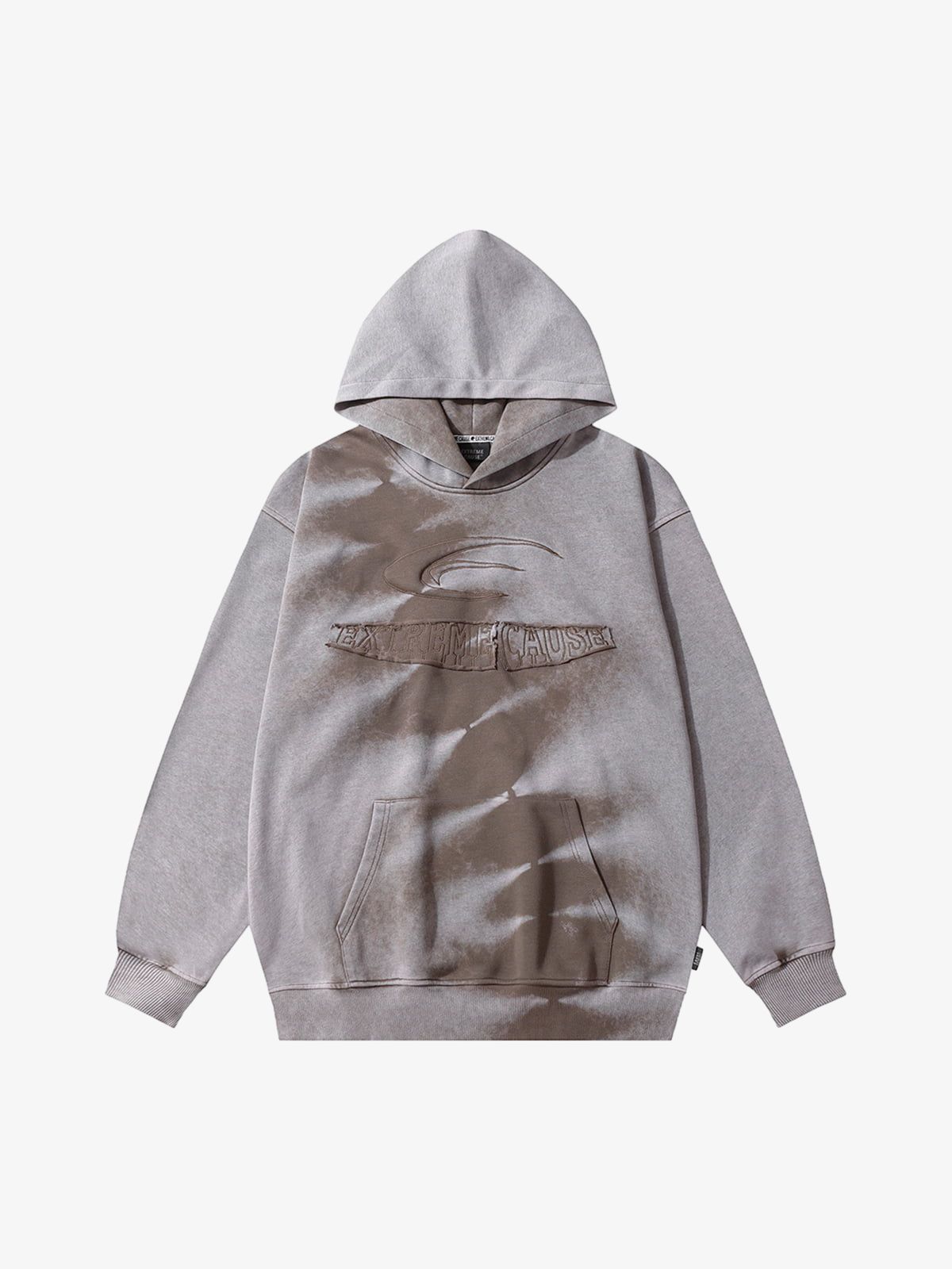 Thesupermade Tie-dye Contrasting Print Pullover Hoodie