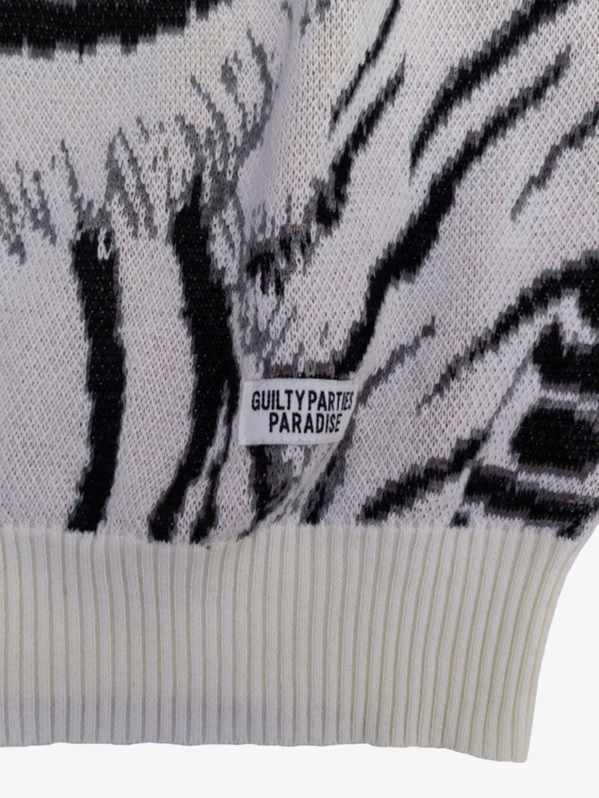 Tiger Crew Neck Knitted Sweater