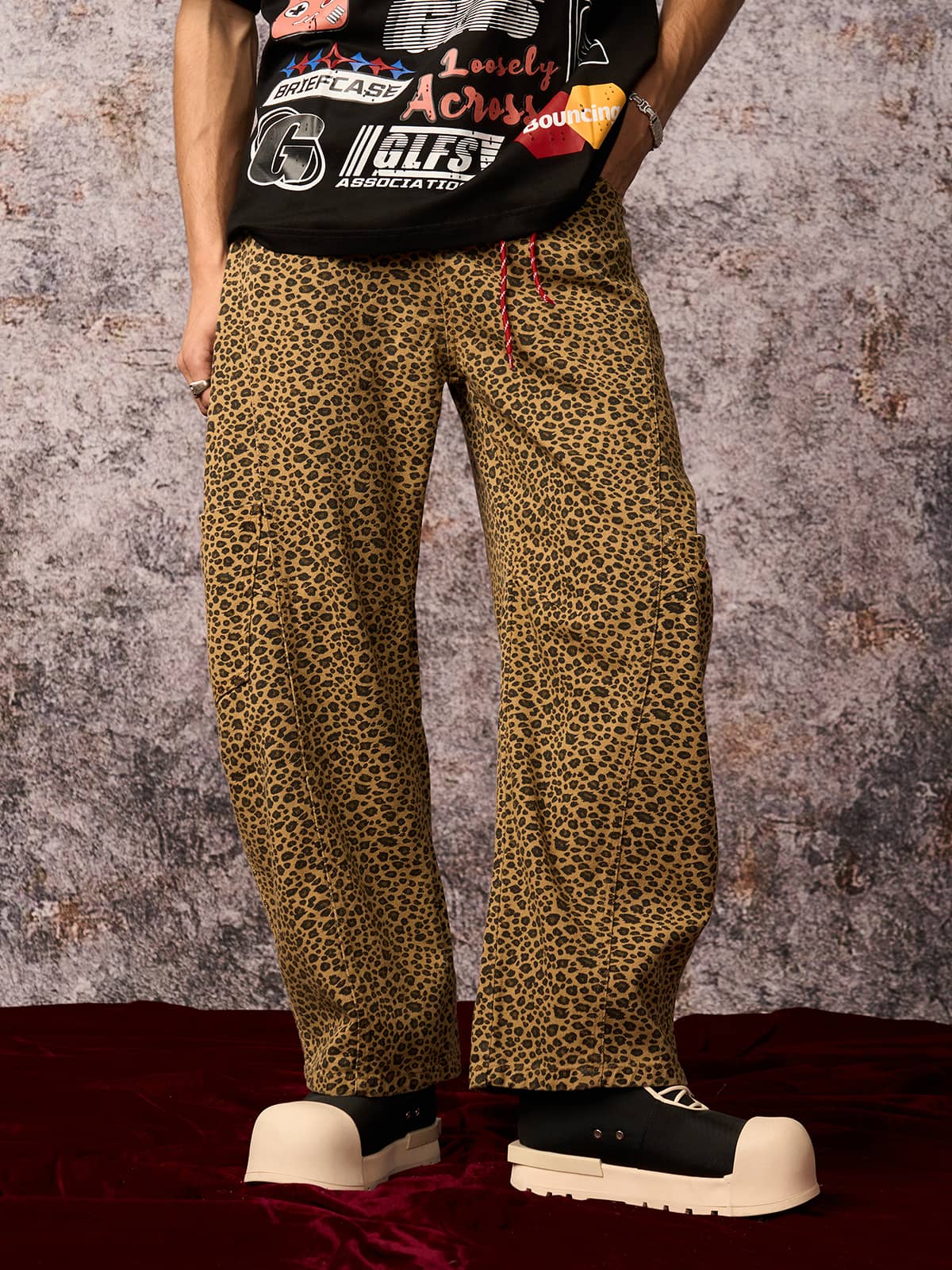 Cheetah Print Barrel Pants - 2416