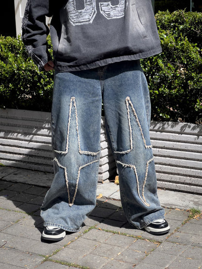 High Street Star Washed Jeans - 2150