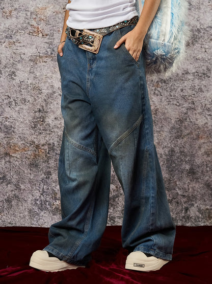 Dirty Dye Baggy Barrel Jeans