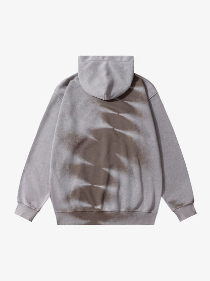 Thesupermade Tie-dye Contrasting Print Pullover Hoodie