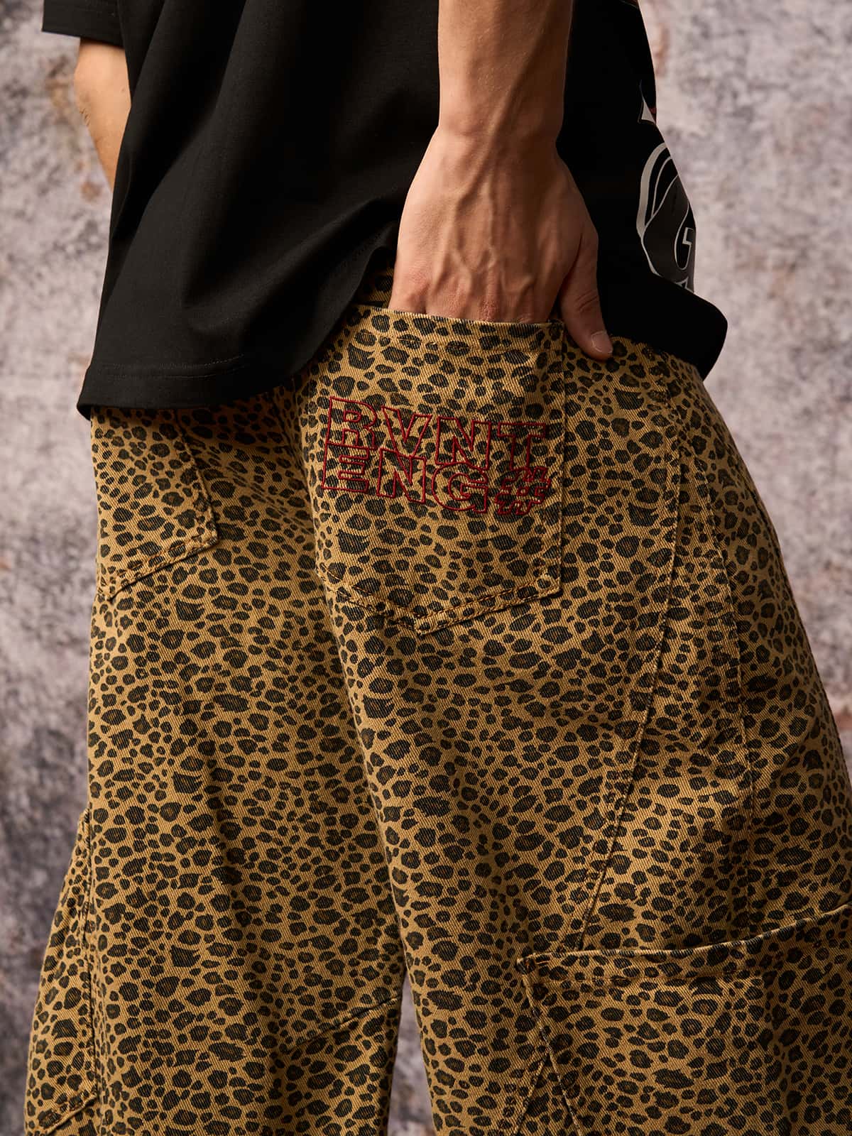 Cheetah Print Barrel Pants - 2416
