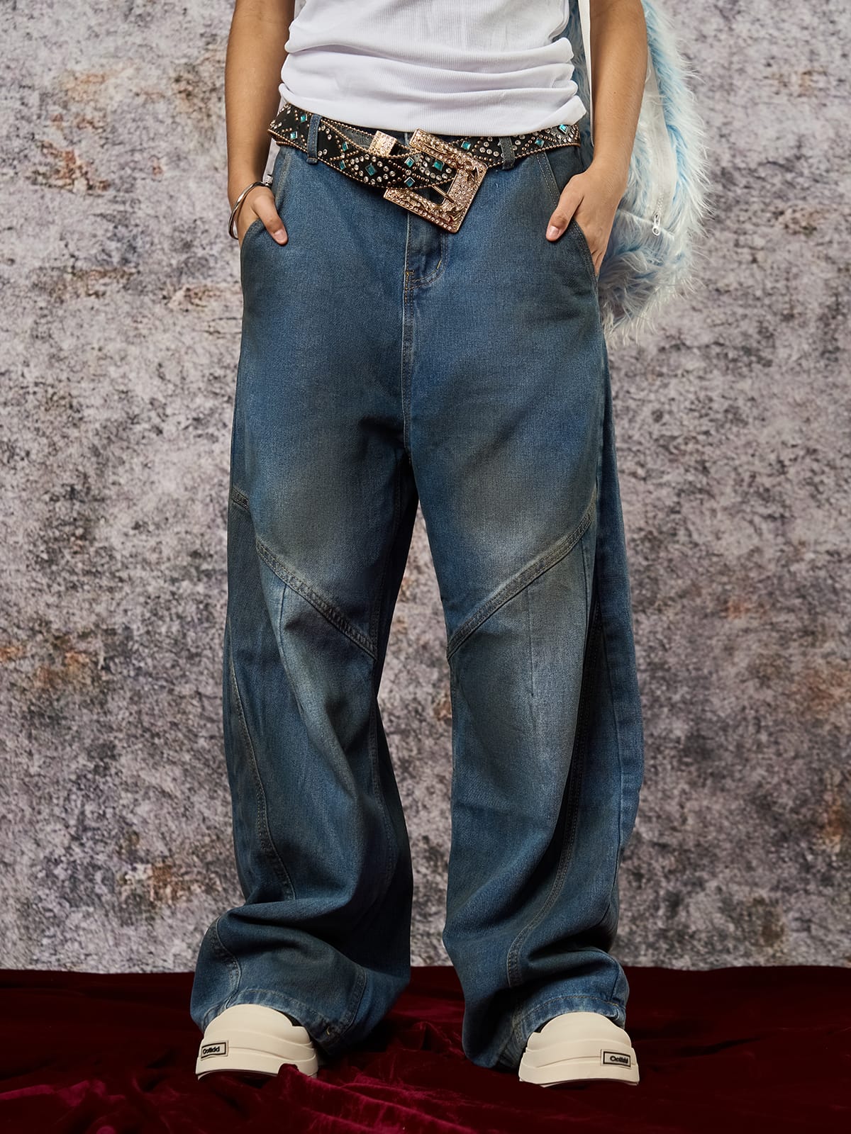 Dirty Dye Baggy Barrel Jeans