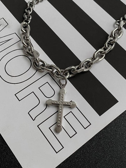 Thesupermade Black Cross Necklace -1131