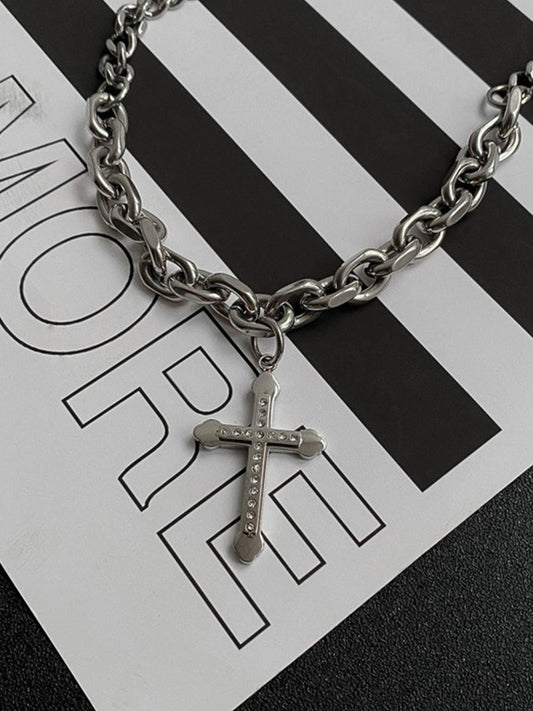 Thesupermade Black Cross Necklace -1131