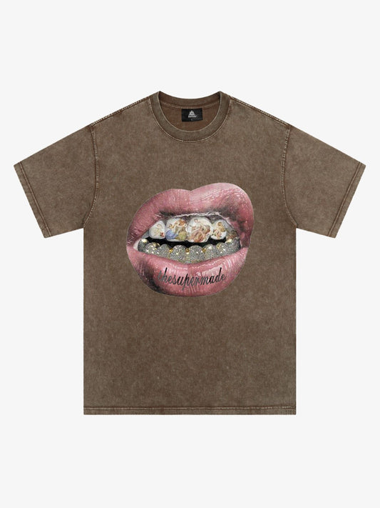 Artistic Lips Graphic T-Shirt
