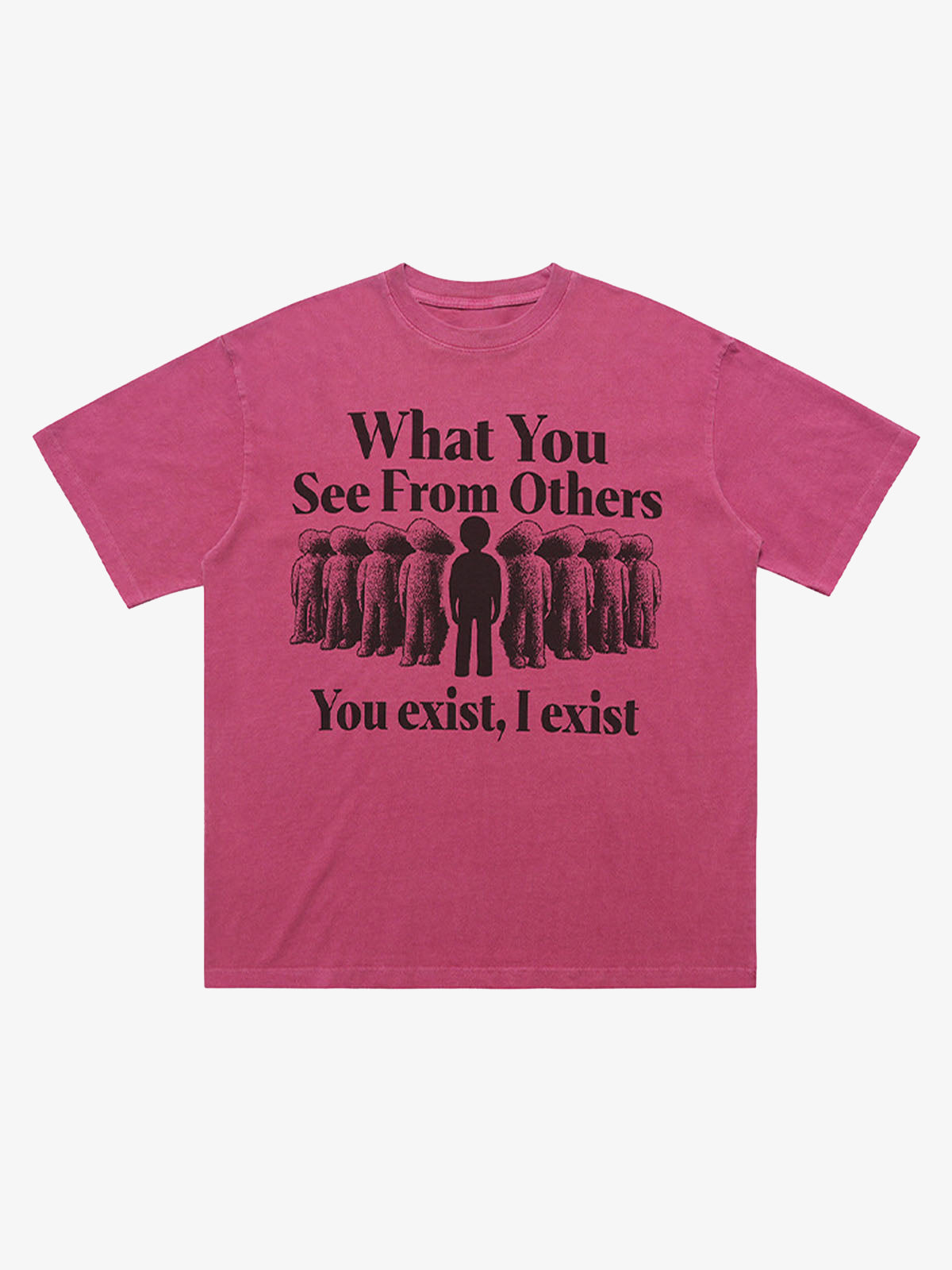 Street Retro Portrait Letter Print T-Shirt