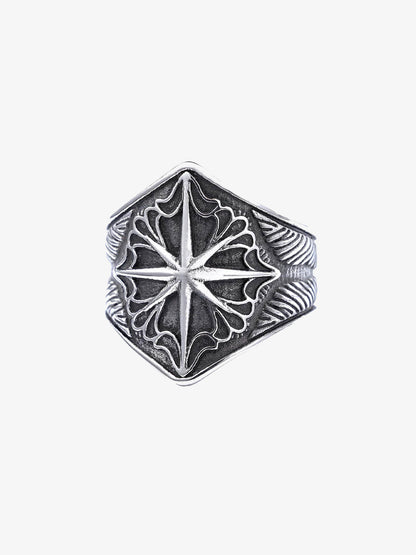 Star Engrave Steel Ring