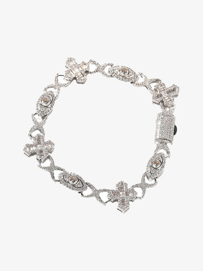 Evil Eye Copper Cross Bracelet