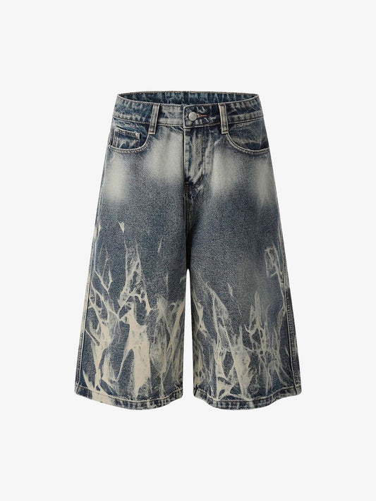 Retro Spray Monkey Washed Baggy Jorts
