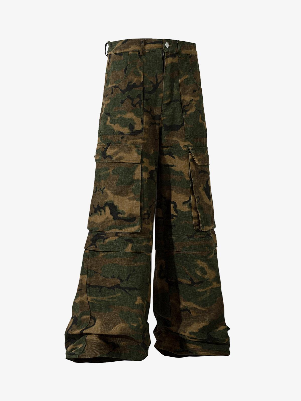 Thesupermade Street Camouflage Multi Pocket Cargo Pants - 2369