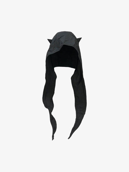 Black Wind Devil Horn Pullover Hat