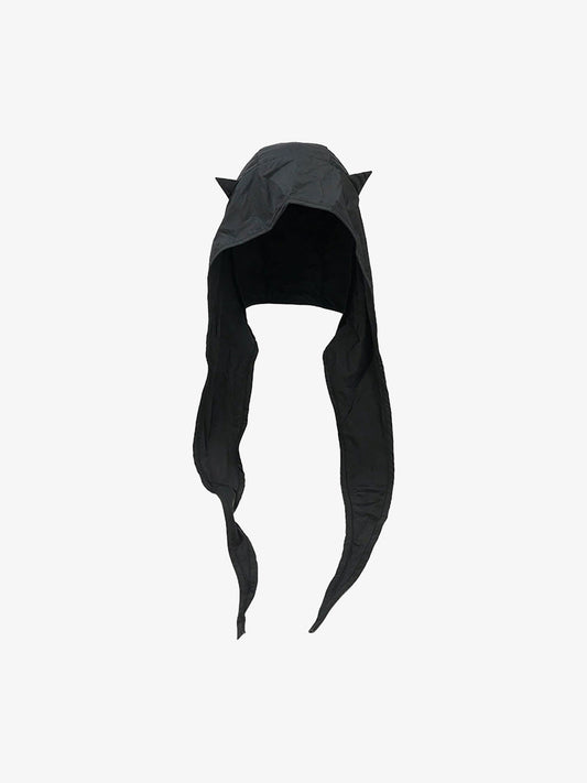 Black Wind Devil Horn Pullover Hat