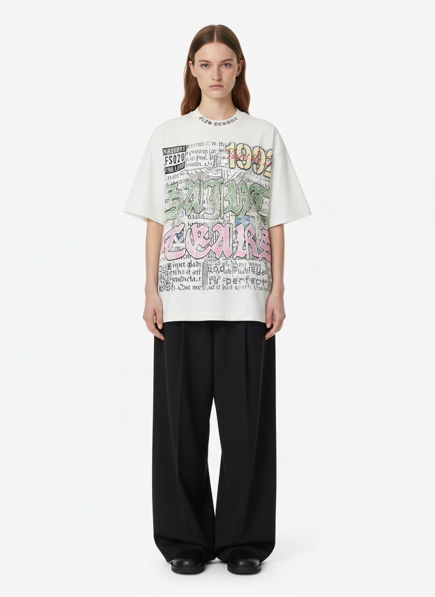 Jersey Knit Street 1992 Graphic T-Shirt - 2438