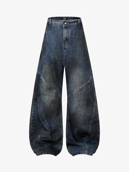 Dirty Dye Baggy Barrel Jeans