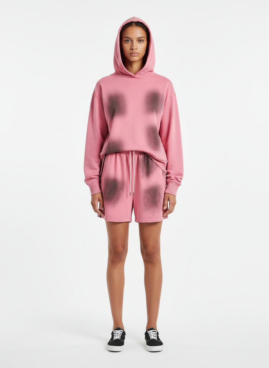 Thesupermade American Retro Spray Paint Casual Shorts