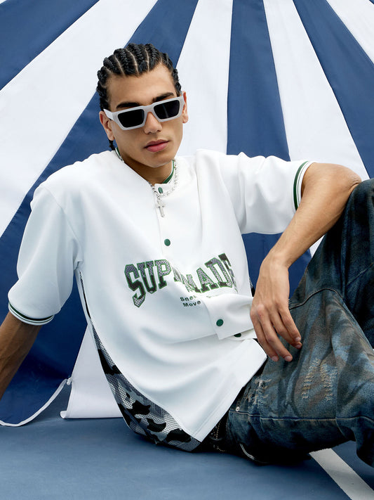 Original Camouflage Spliced Baseball T-Shirt - 2350