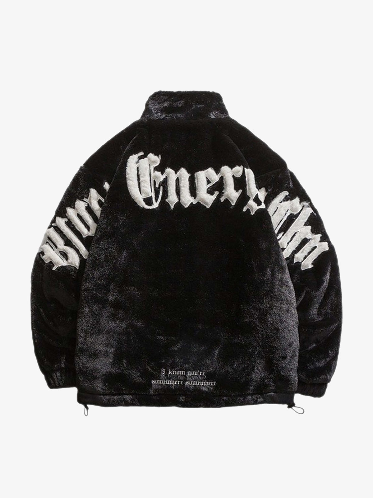 Thesupermade Street Letter Embroidered Fleece Jacket - 1838