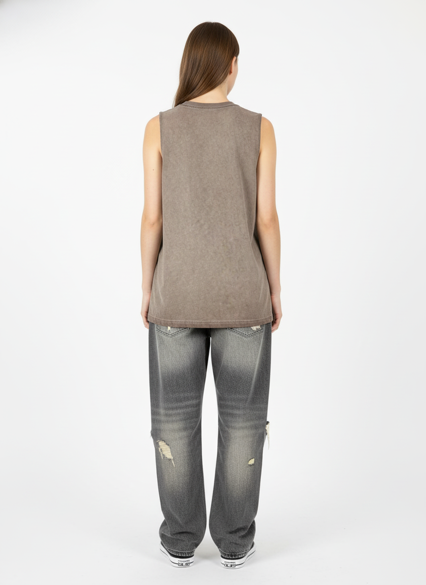 Thesupermade High Street Hip Hop Print Vest - 2373