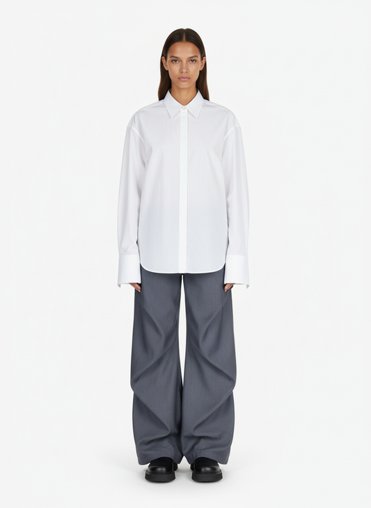 Woven Retro Cleanfit Pleated Drape Pants