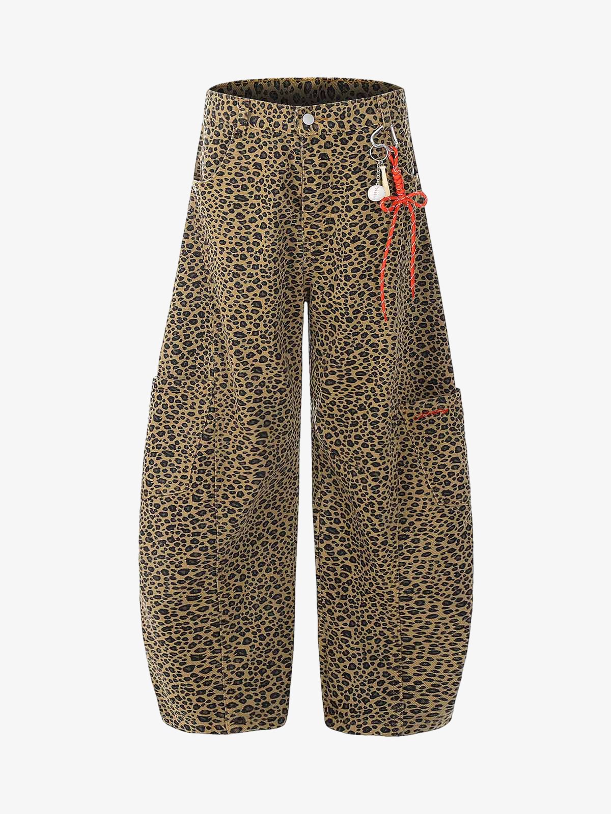 Cheetah Print Barrel Pants - 2416