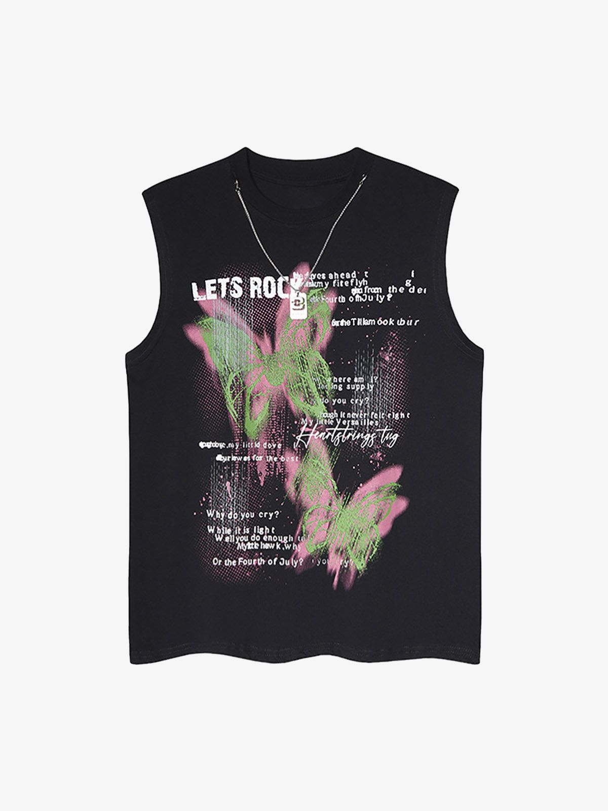 Street Butterfly Graphic Tank Top