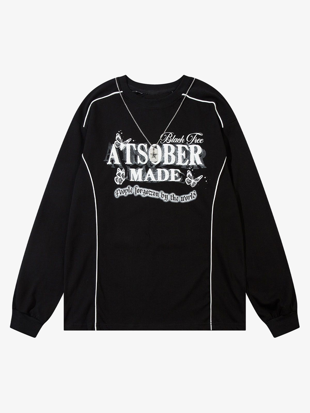 Thesupermade Star Chain Butterfly Long Sleeve T-shirt
