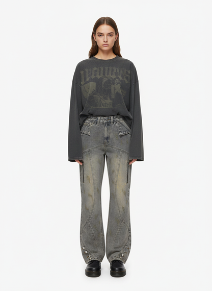 Thesupermade Patchwork Stressed Jeans