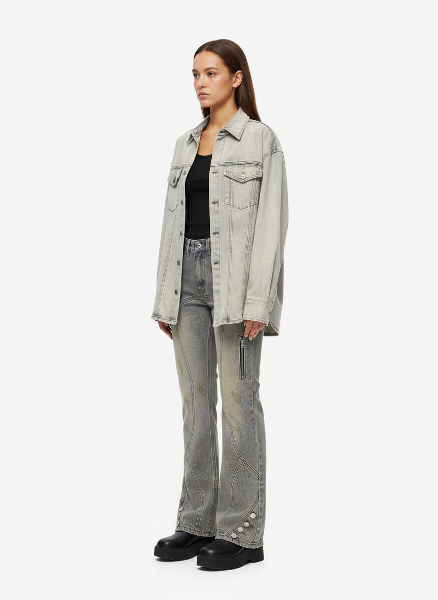 Thesupermade Patchwork Stressed Jeans