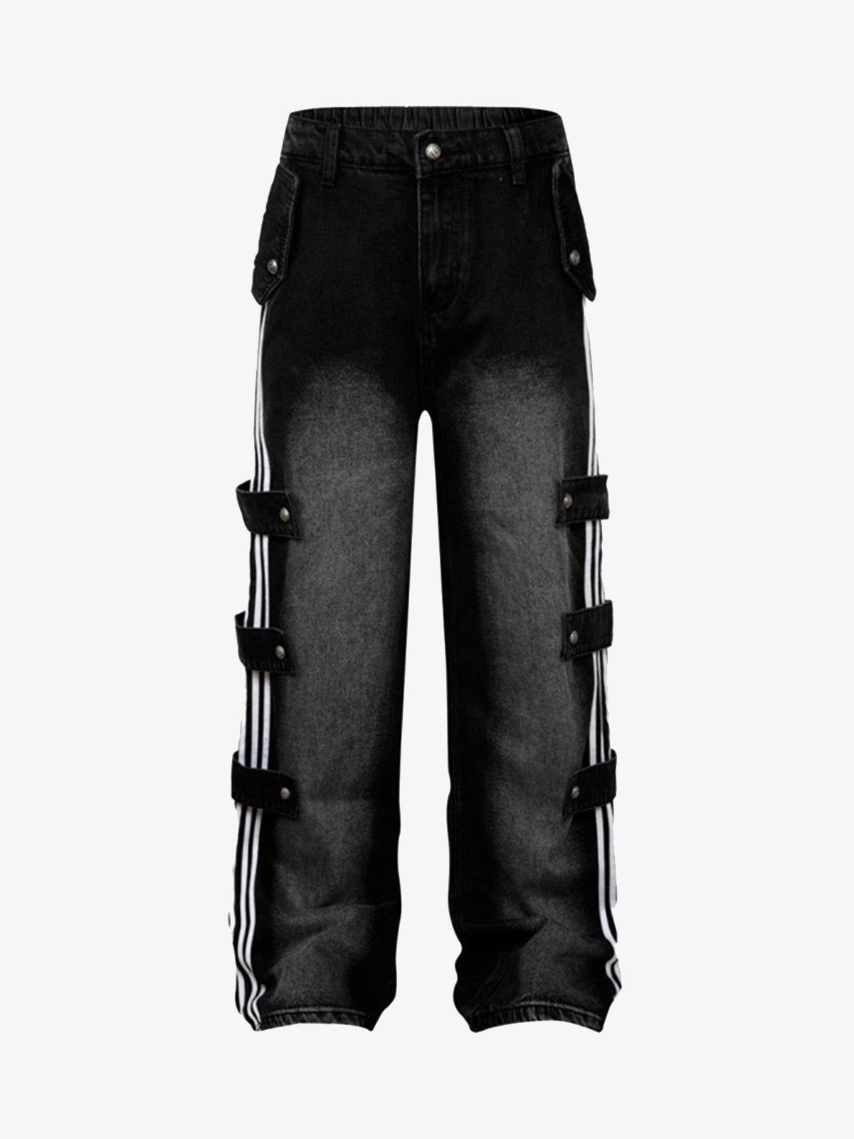 Street Stripe Paneled Work Jeans