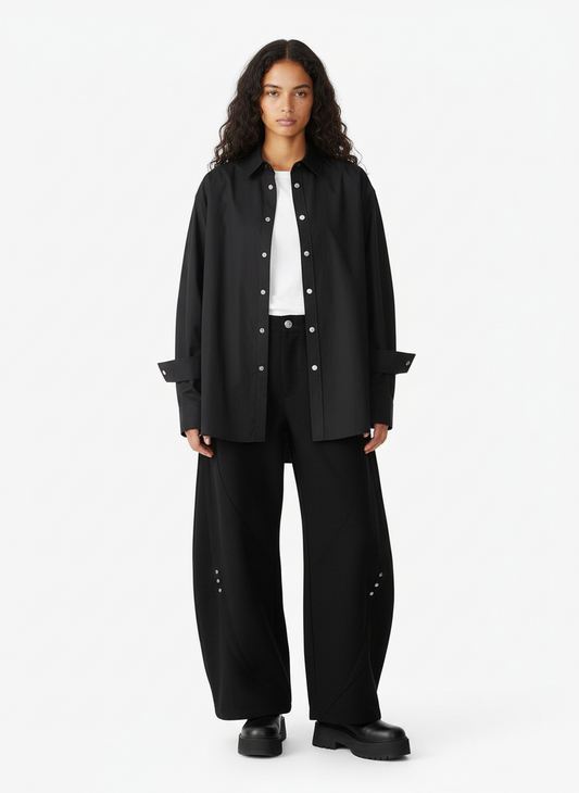 Retro Unisex Barrel Baggy Pants - 2450