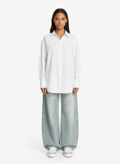 Denim Washed Distressed Barrel Jeans - 2511