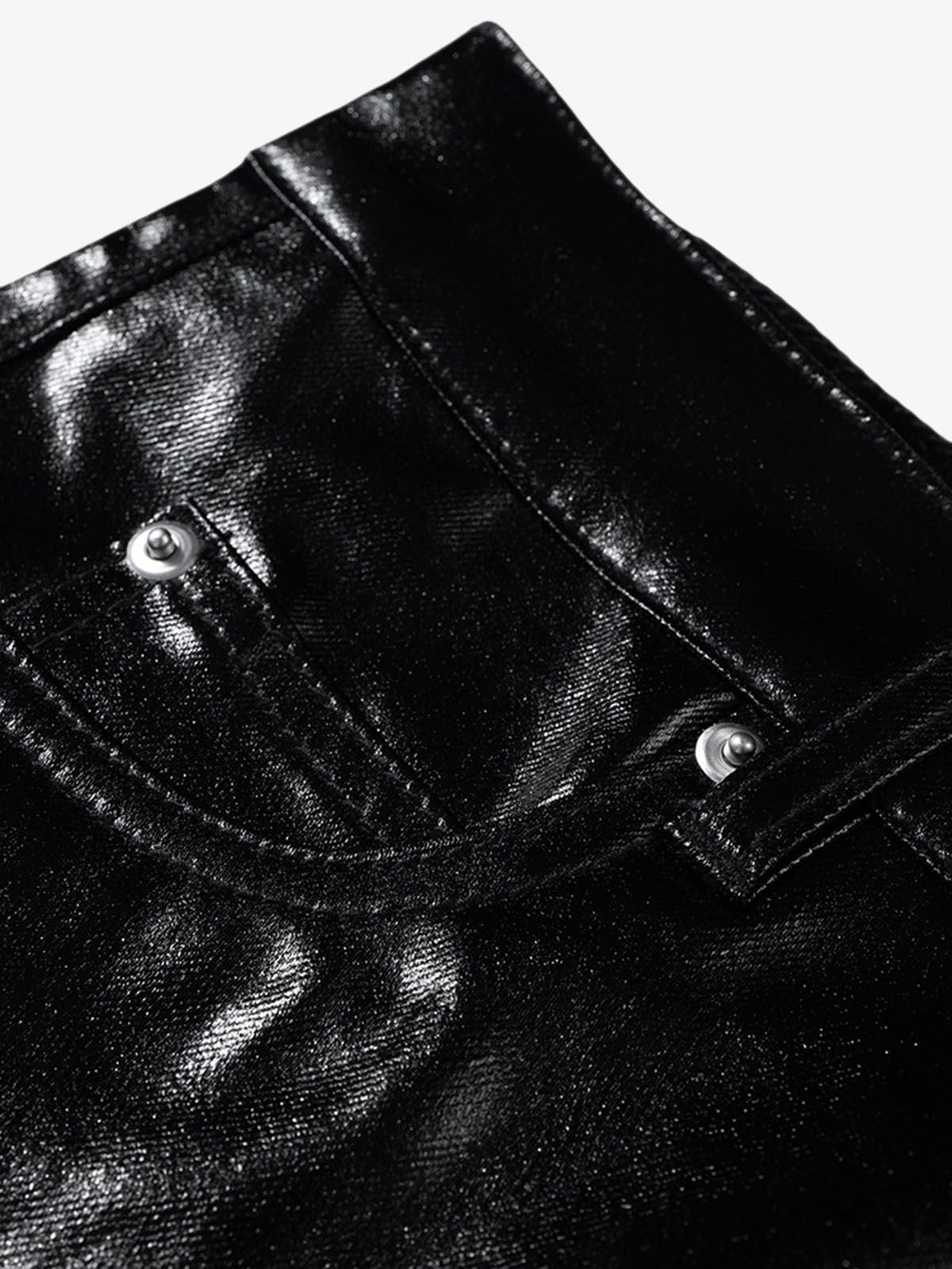 Thesupermade Glossy Patent Leather Flare Pants - 2396