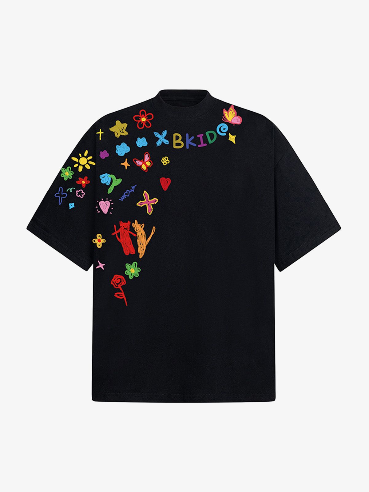 Retro Graffiti Hand-Painted T-Shirt