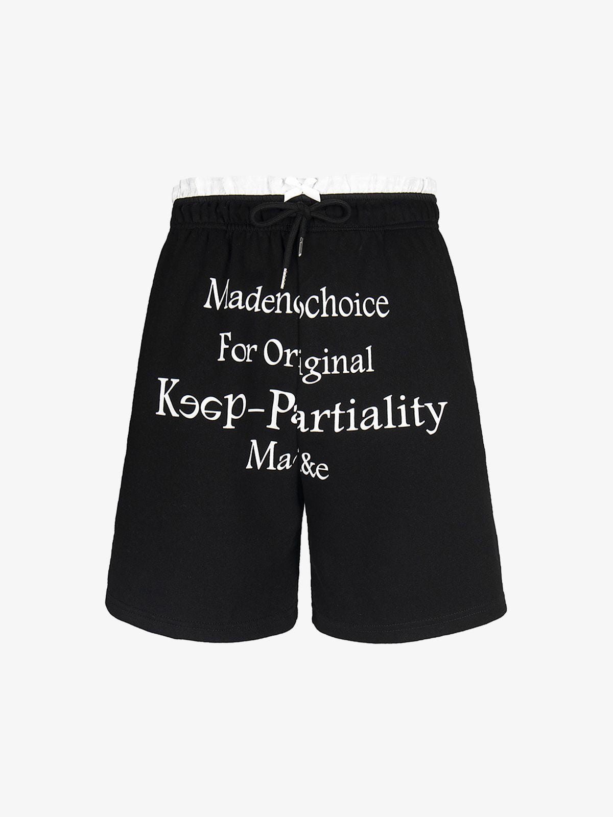 Elastic Letter Double Waist Shorts