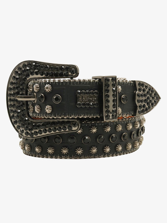 Street Rhinestone Studded Belt