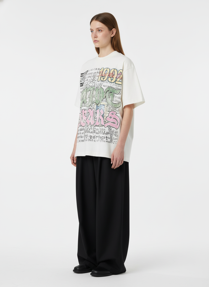 Jersey Knit Street 1992 Graphic T-Shirt - 2438