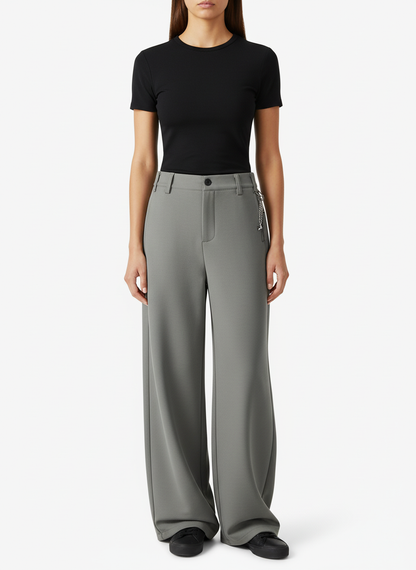 Elastic Waistband Barrel Pants - 2425